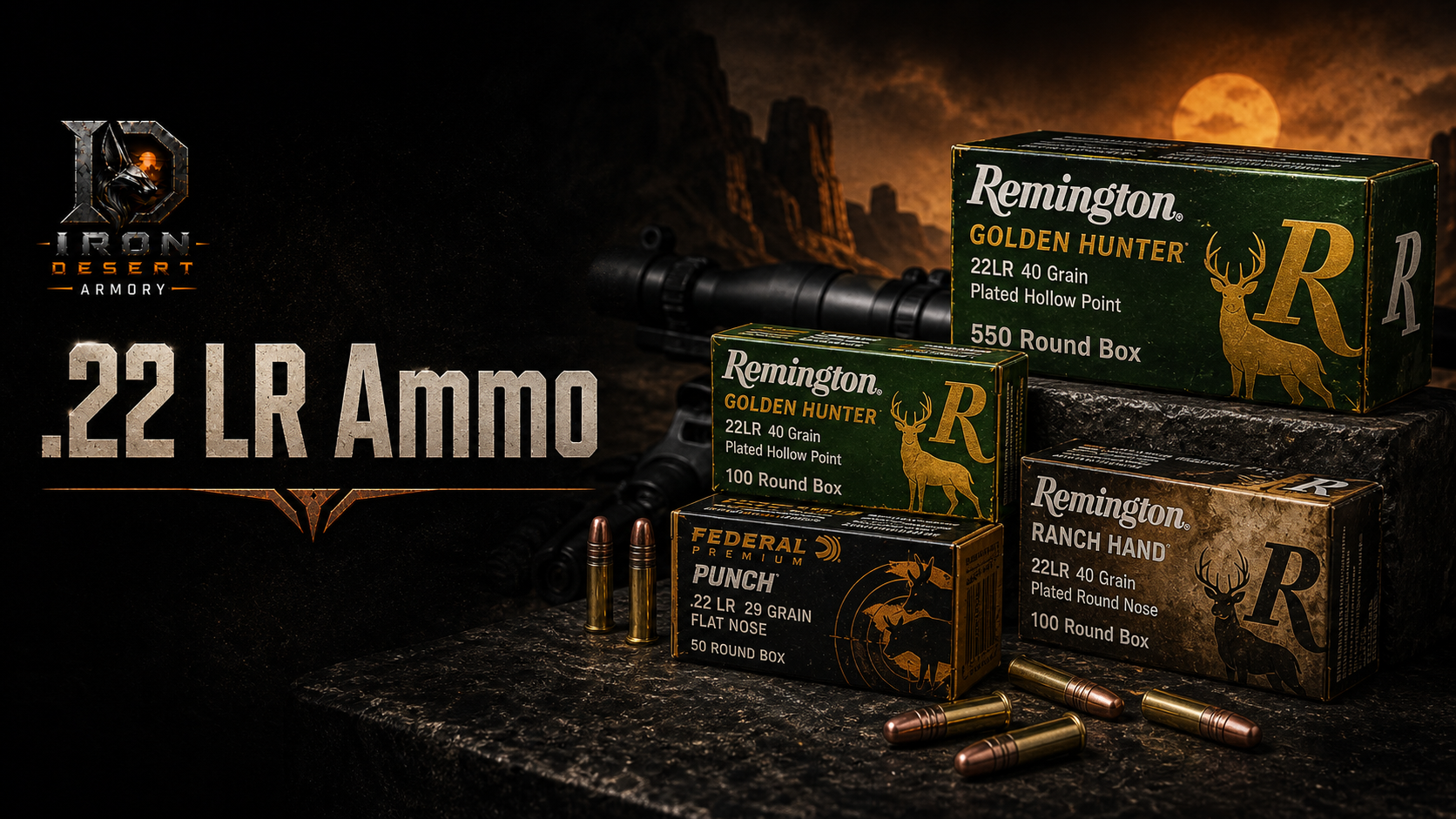 Iron Desert Armory .22 LR Ammo collection