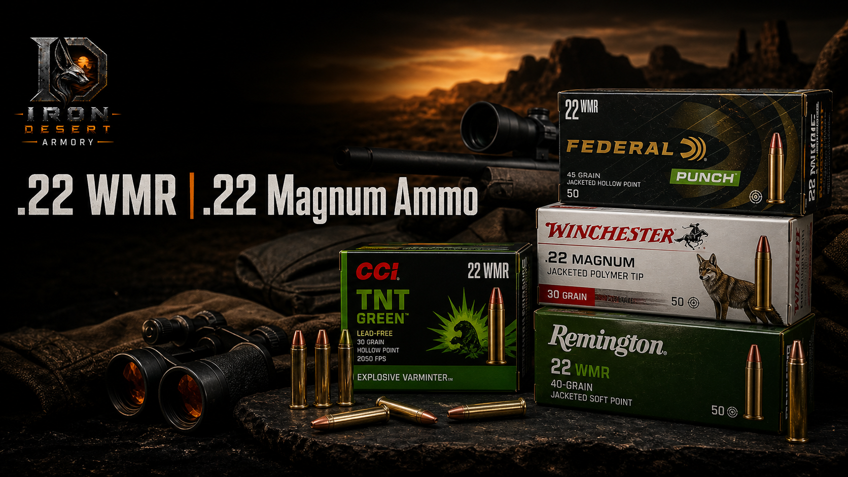 Iron Desert Armory .22 WMR | .22 Magnum Ammo collection
