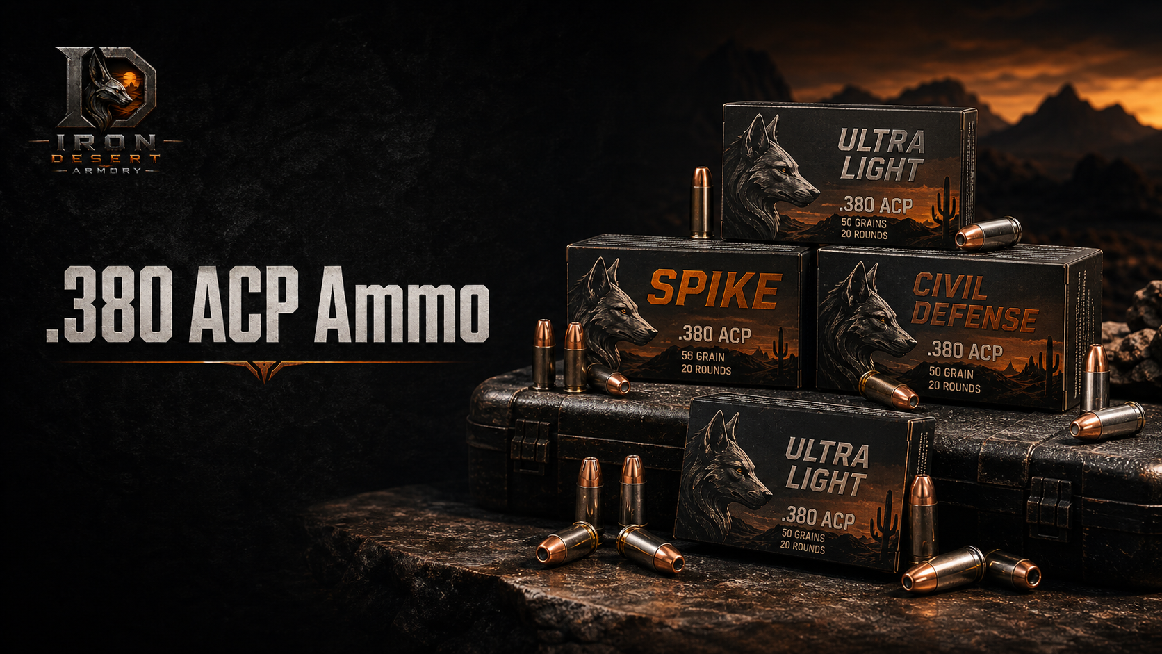 Iron Desert Armory .380 ACP Ammo collection