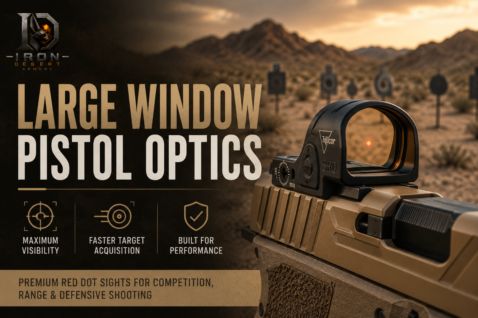 Large Window Pistol Optics