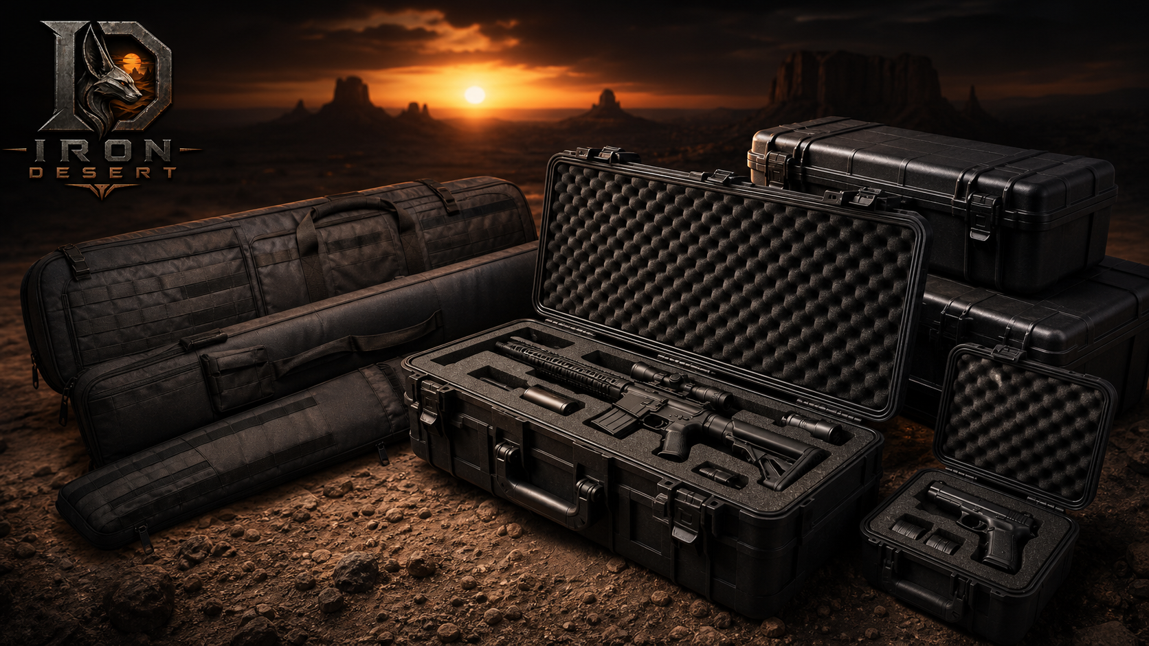 Hard and soft firearm transport cases