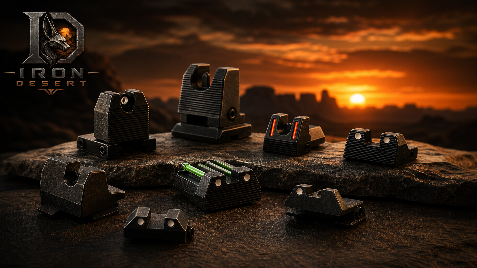 Assorted front and rear pistol sights