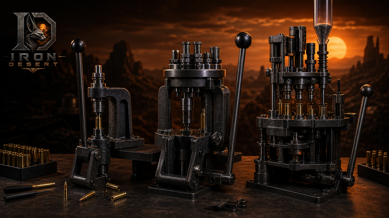 Single-stage turret and progressive reloading presses
