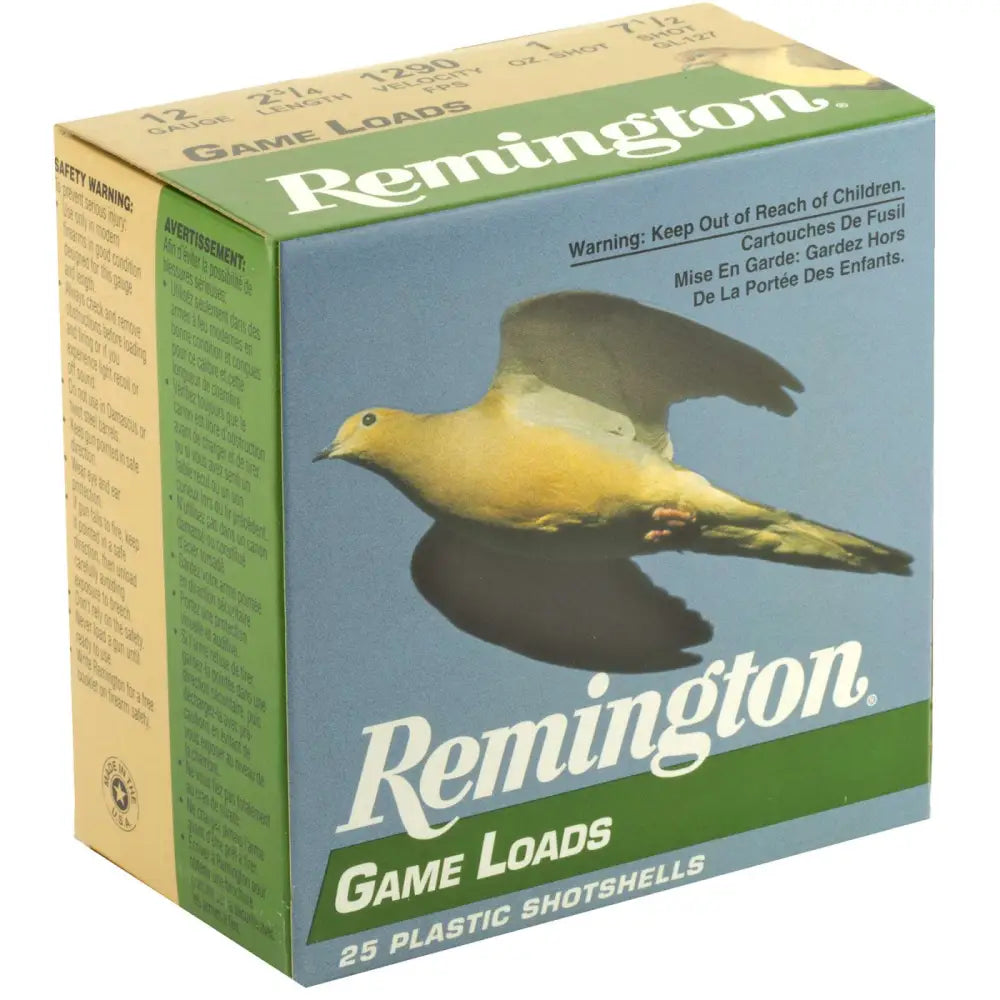 Remington Ammunition 12 Gauge 2-3/4 Inch 1 Ounce Lead Shotshell for Small Game Hunting - 25 Rounds per Box