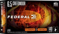 Federal 6.5 Creedmoor 140-Grain Fusion Tipped Ammunition – 20 Rounds per Box, 10 Boxes per Case