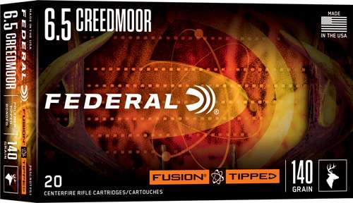 Federal 6.5 Creedmoor 140-Grain Fusion Tipped Ammunition – 20 Rounds per Box, 10 Boxes per Case