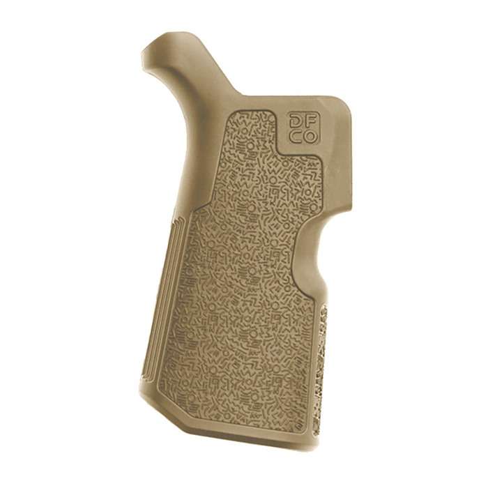 Die Free Co. KFG-FDE Flat Dark Earth AR-15 Grip with Checkering and Finger Grooves