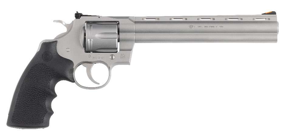 Colt Mfg Python Matte Stainless Revolver 357 Magnum with 8-inch Vent Rib Barrel