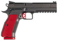 Dan Wesson DWX Optic Ready 9mm Pistol with Black DLC Finish and Red Textured Aluminum Grips