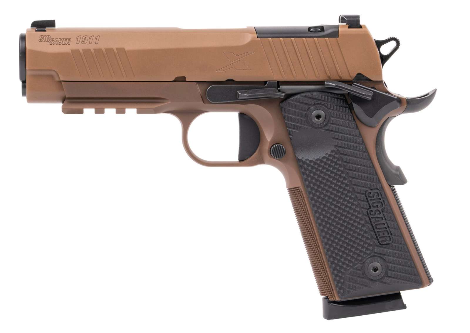 Sig Sauer 1911 X Carry 45 ACP Optic Ready Pistol with Coyote PVD Finish and Night Sights