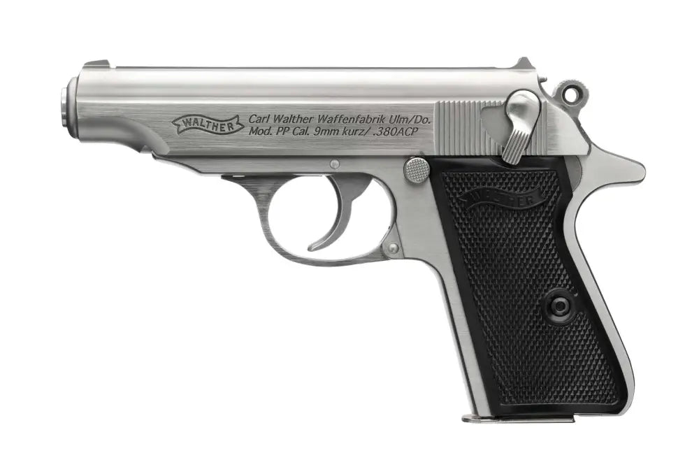 Walther PP Stainless .380 ACP 7-Round Semi-Auto Pistol with 2 Magazines