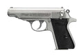 Walther PP Stainless 32 ACP Semi-Auto Pistol with 8-Round Capacity and Two Magazines