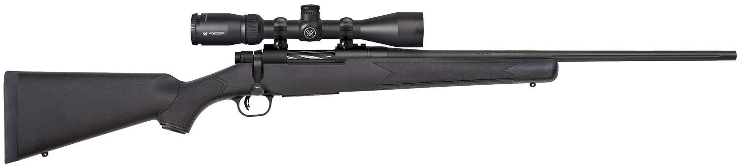 Mossberg Patriot .350 Legend Bolt Action Rifle with 22-inch Barrel, Synthetic Stock, Matte Blue Finish, Includes Vortex 3-9x40 Scope