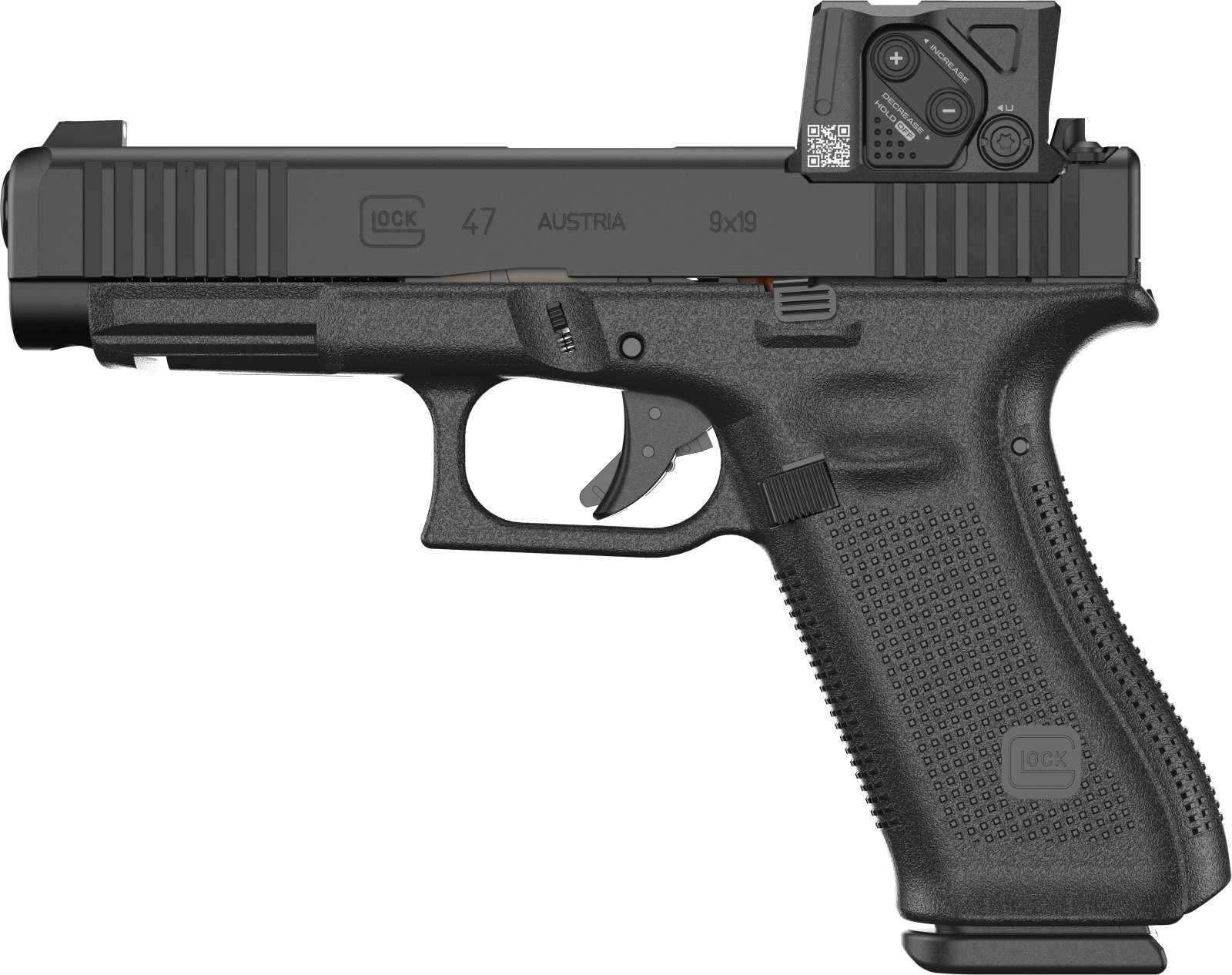 Glock G47 MOS8 9mm Pistol with Aimpoint COA - 4.49" Barrel, Optics Ready, Full Size, Includes 3 Magazines