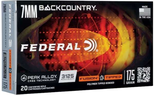 Federal 7mm Backcountry Fusion Tipped Ammunition, 175 Grain, 20 Rounds per Box