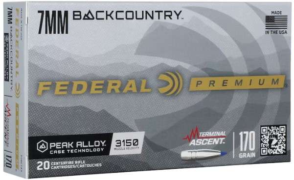 Federal 7mm Backcountry Terminal Ascent 170 Grain Ammunition – 20 Rounds per Box