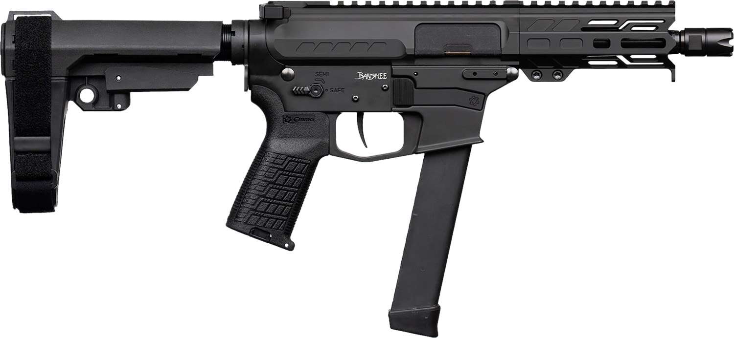 CMMG MKGS 9mm Pistol with 5-Inch Barrel and Black Armor Cerakote Finish