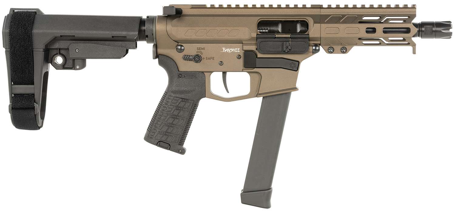 CMMG Banshee 9mm AR Pistol with 5-inch Threaded Barrel and Midnight Bronze Cerakote Finish