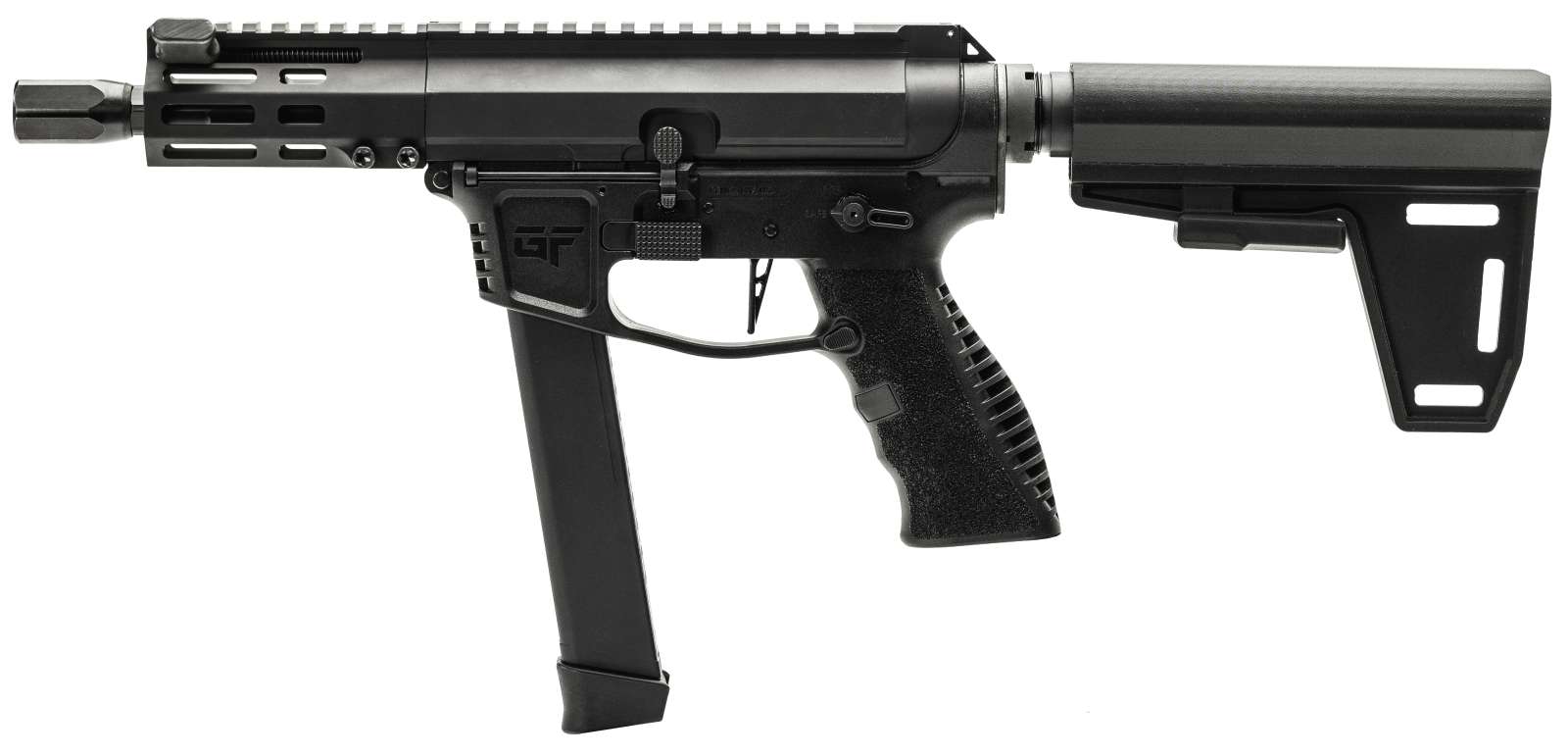 Gforce Arms Jawbone Hybrid 9mm Pistol with 5-Inch Threaded Barrel and 33-Round Magazine