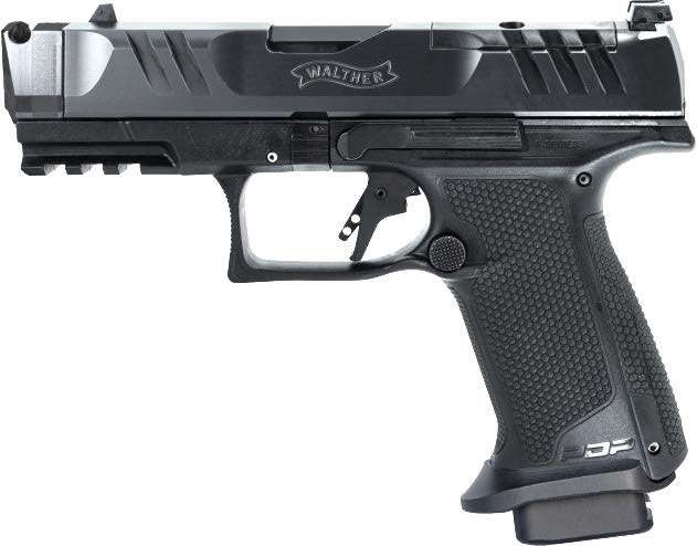 Walther PDP F-Series Pro-X 9mm 4-Inch Semi-Auto Pistol with 3 Magazines, Black Polymer Frame
