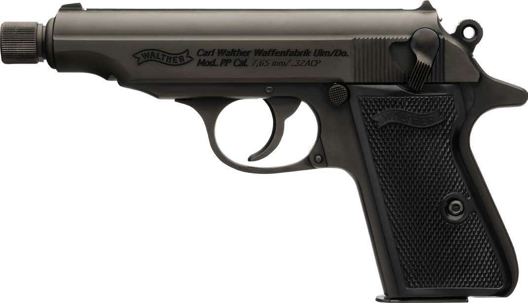 Walther PP SD 32 ACP Pistol with 3.9-Inch Threaded Barrel and Two Magazines