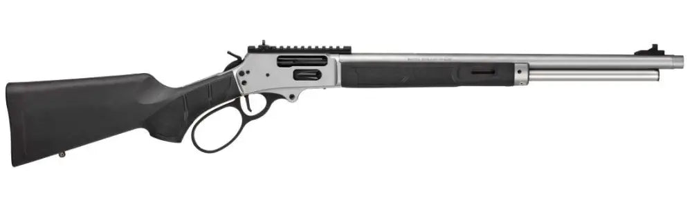 Smith & Wesson 14204 Lever-Action Rifle with Threaded Stainless Barrel, 20-Inch, .45-70 Government, Black Synthetic Stock