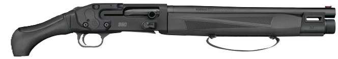 Mossberg 990 AfterShock 12 Gauge Semi-Auto Shotgun with Laser, 14.75" Barrel, Black Polymer Stock