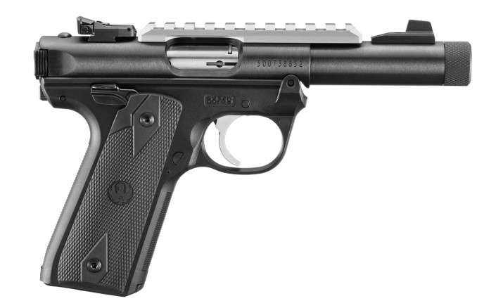 Ruger Mark IV 22/45 .22LR Pistol with Threaded Barrel - 4.4 Inch, Black Finish