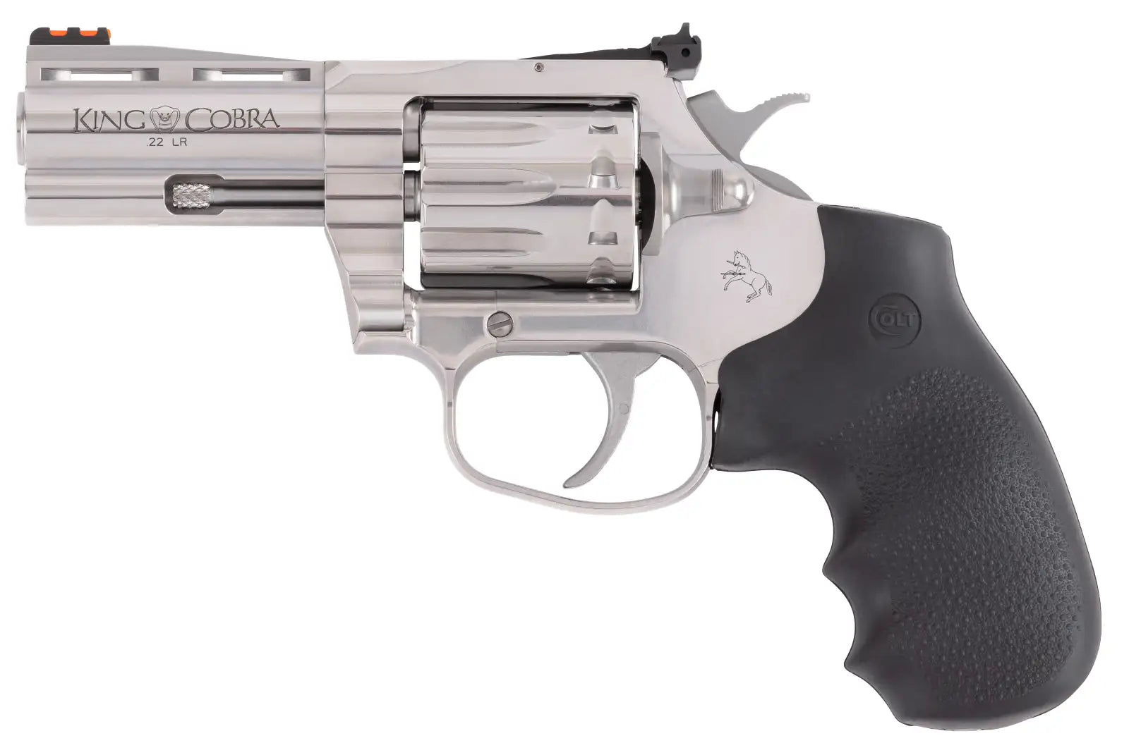 Colt Mfg King Cobra Target .22 LR Revolver with Stainless Steel Finish and Fiber Optic Sights