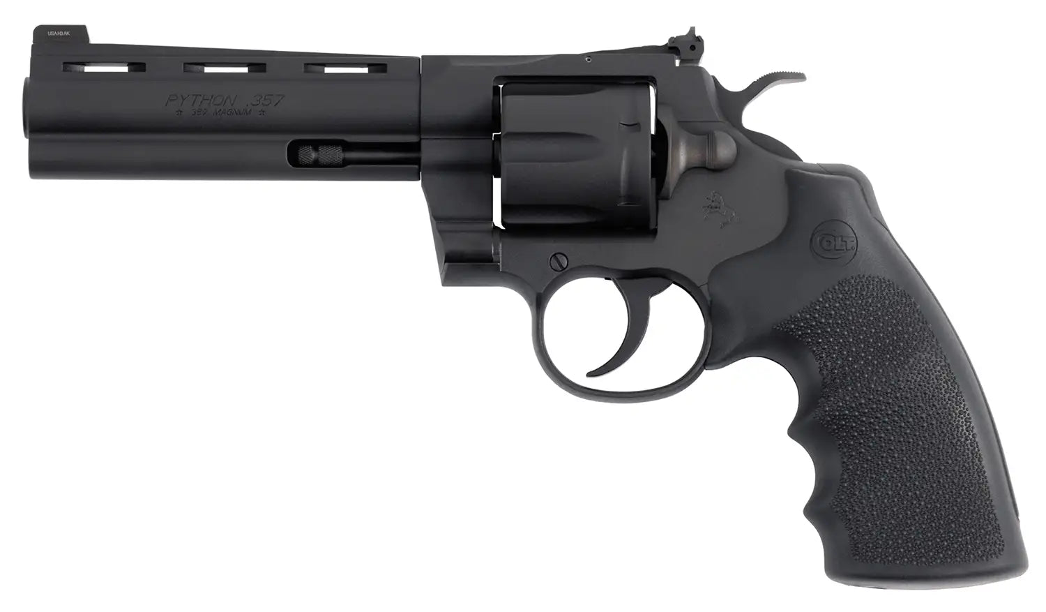 Colt Mfg Python Matte Blued Revolver - 5 Inch Barrel, 6 Round Capacity in .357 Magnum / .38 Special
