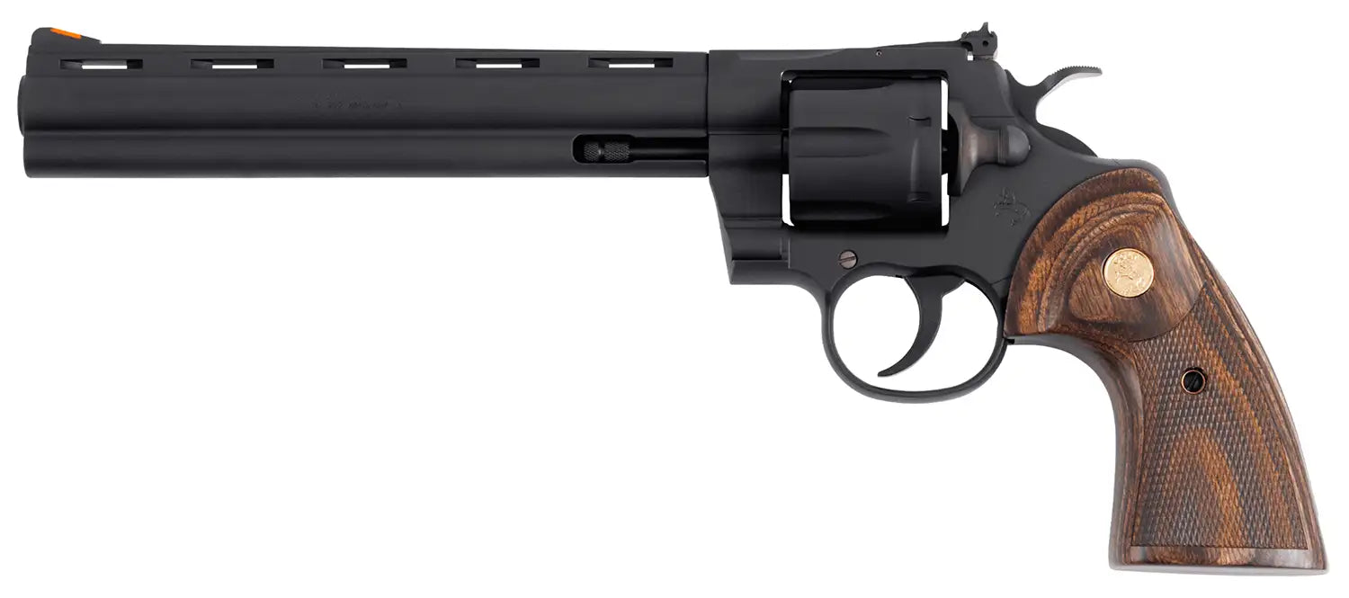 Colt Manufacturing Python Matte Blued Revolver with 8-Inch Barrel and Adjustable Sights
