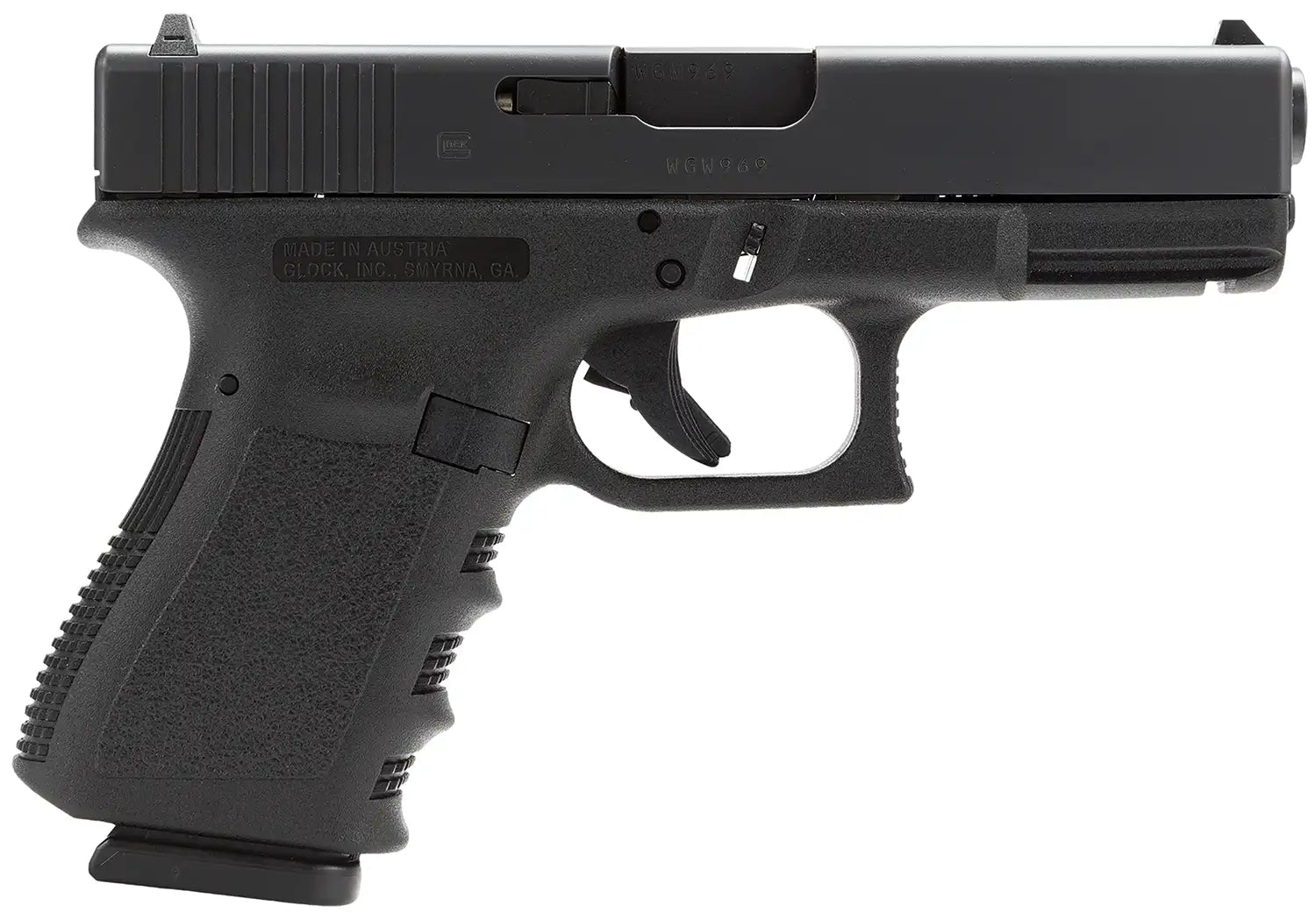 GLOCK 19 V 9mm Pistol with 4-Inch Barrel and 3 Magazines – Black Polymer Frame
