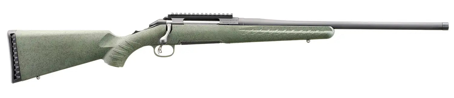 Ruger Model 52006 Bolt Action Rifle with 20-inch Threaded Barrel in .350 Legend, Moss Green Splatter Synthetic Stock