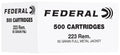 Federal .223 Remington 55 Grain FMJ Ammo - 500 Rounds per Case