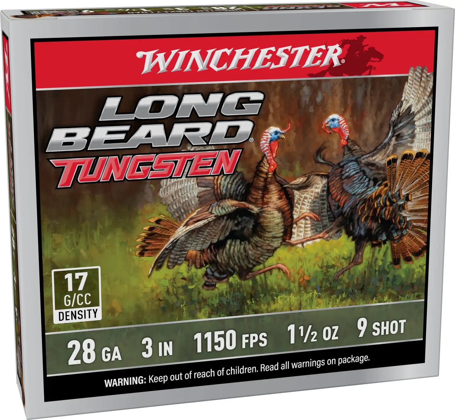 Winchester Ammo 28 Gauge Long Beard TSS #9 Shotshells, 3-inch, 1-1/2 Ounce, 1150 FPS, 5 Rounds per Box