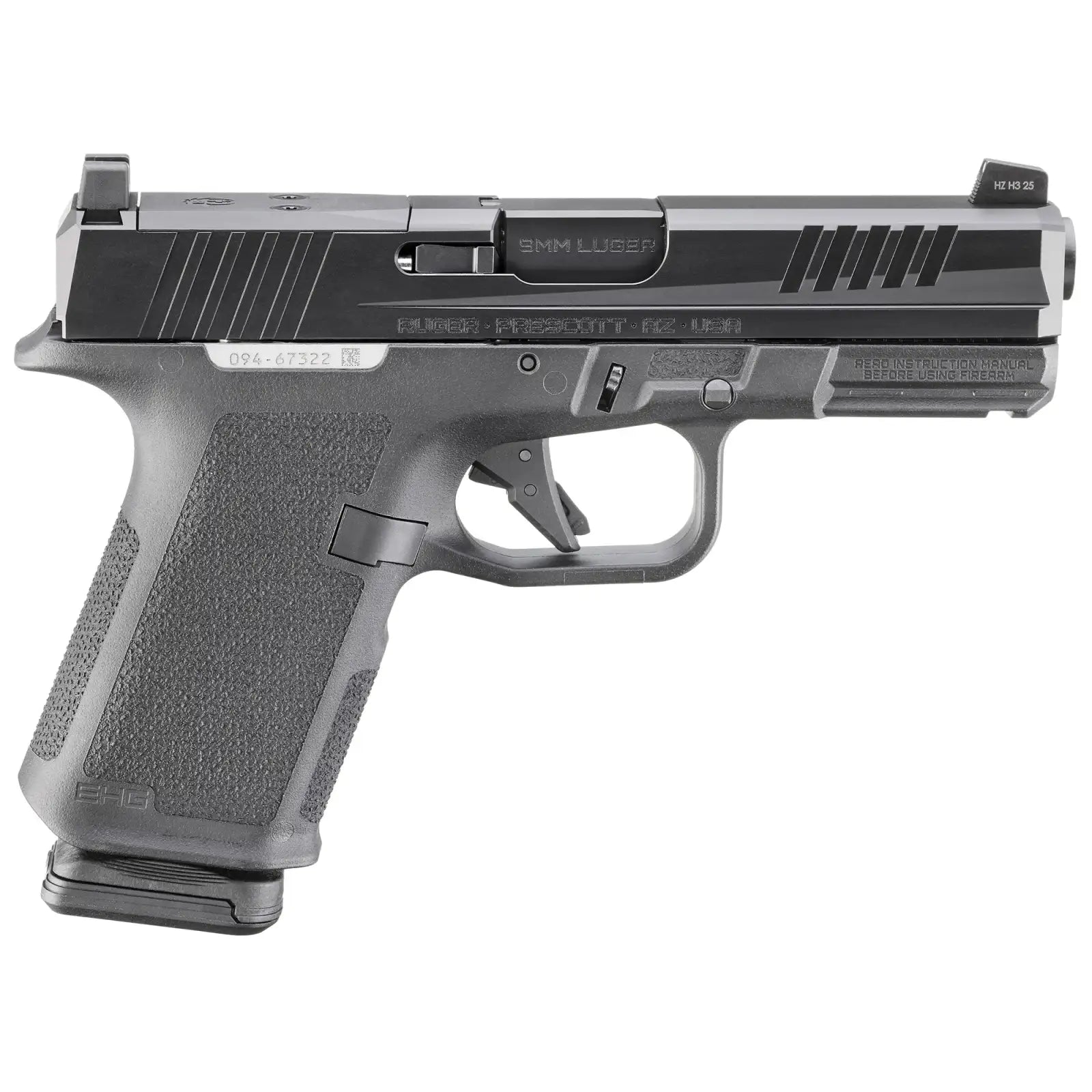 Ruger RXM 9mm Pistol with 4-Inch Barrel and Black FNC Nitride Finish