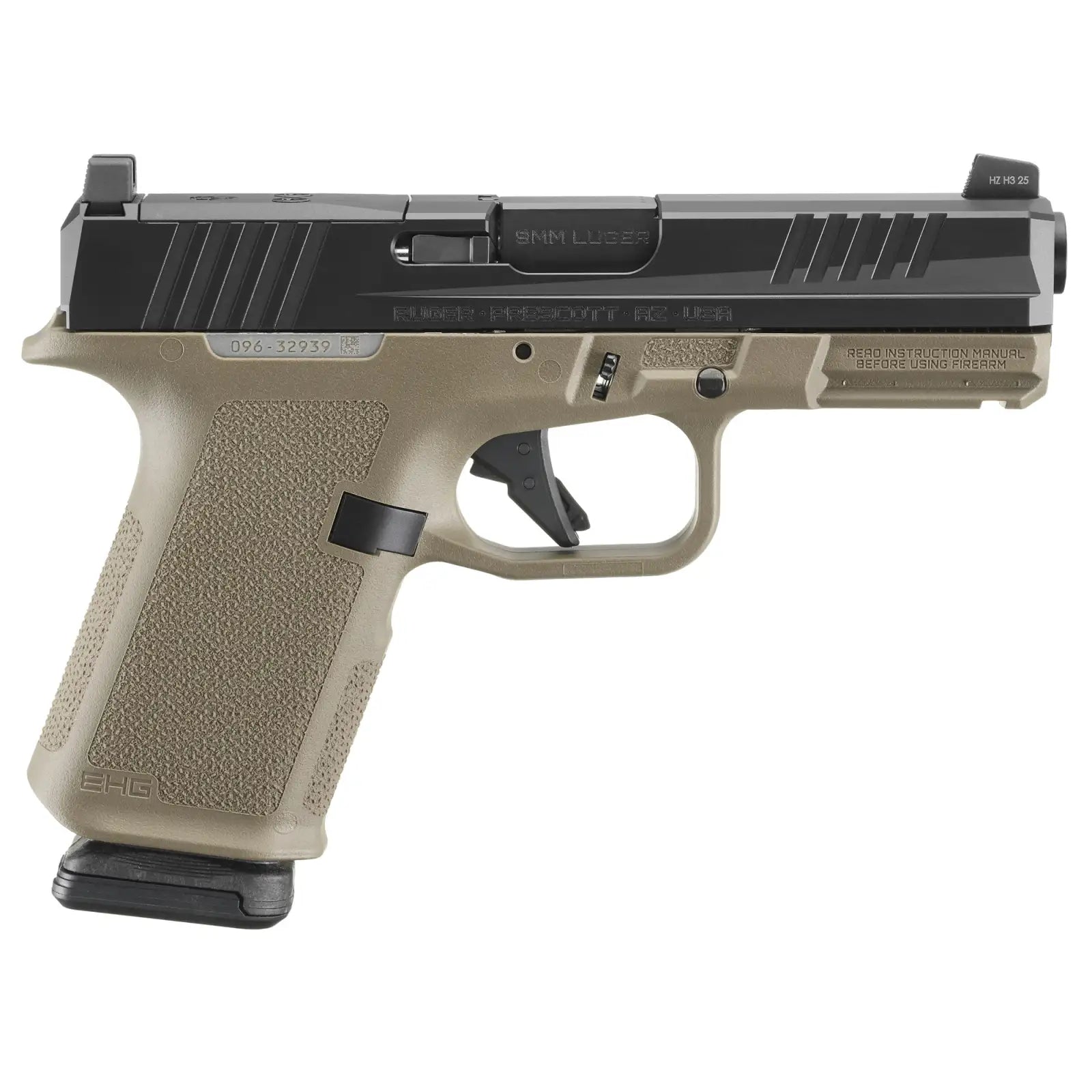 Ruger RXM 9mm Pistol with 4-inch Barrel and 15+1 Capacity in Flat Dark Earth Finish