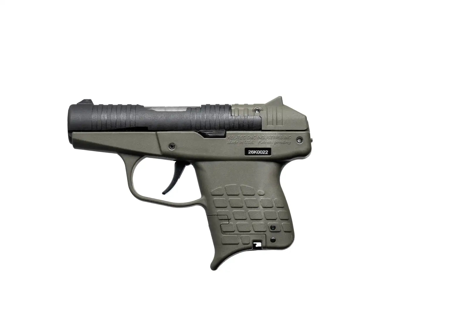 Kel Tec PR3AT Sub-Compact .380 ACP Pistol with Green Finish and 10-Round Capacity