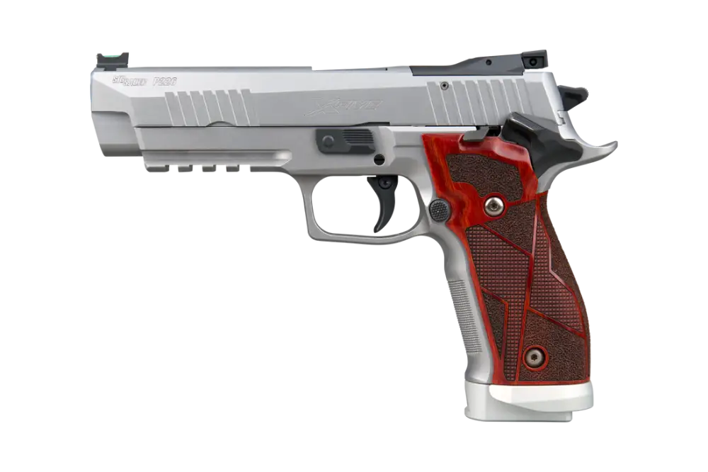 Sig Sauer P226 X5 Custom Works Stainless 9mm Pistol with Wood Grips and 3 Magazines
