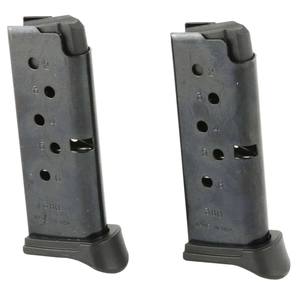 Ruger LCP .380 ACP 6-Round Magazine - Blue Steel, 2-Pack