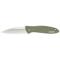 Kershaw Leek Folding Knife with Olive Drab Green Handle, 3-Inch Blade - Model 1660OL