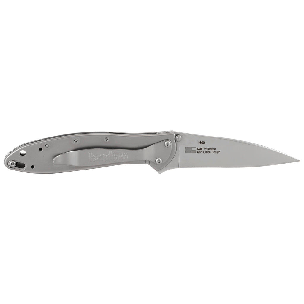 Kershaw Leek Folding Knife with 3-Inch Plain Edge Blade - Model 1660
