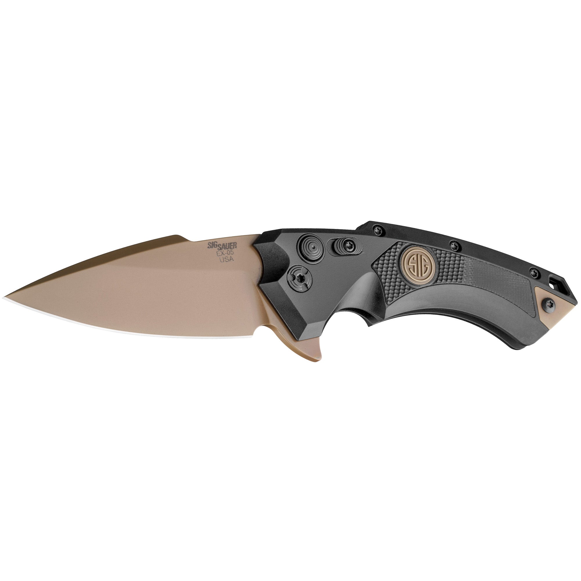 Hogue Grip X5 3.5-inch Folding Knife with CPM 154 Steel - Flat Dark Earth and Black Handle