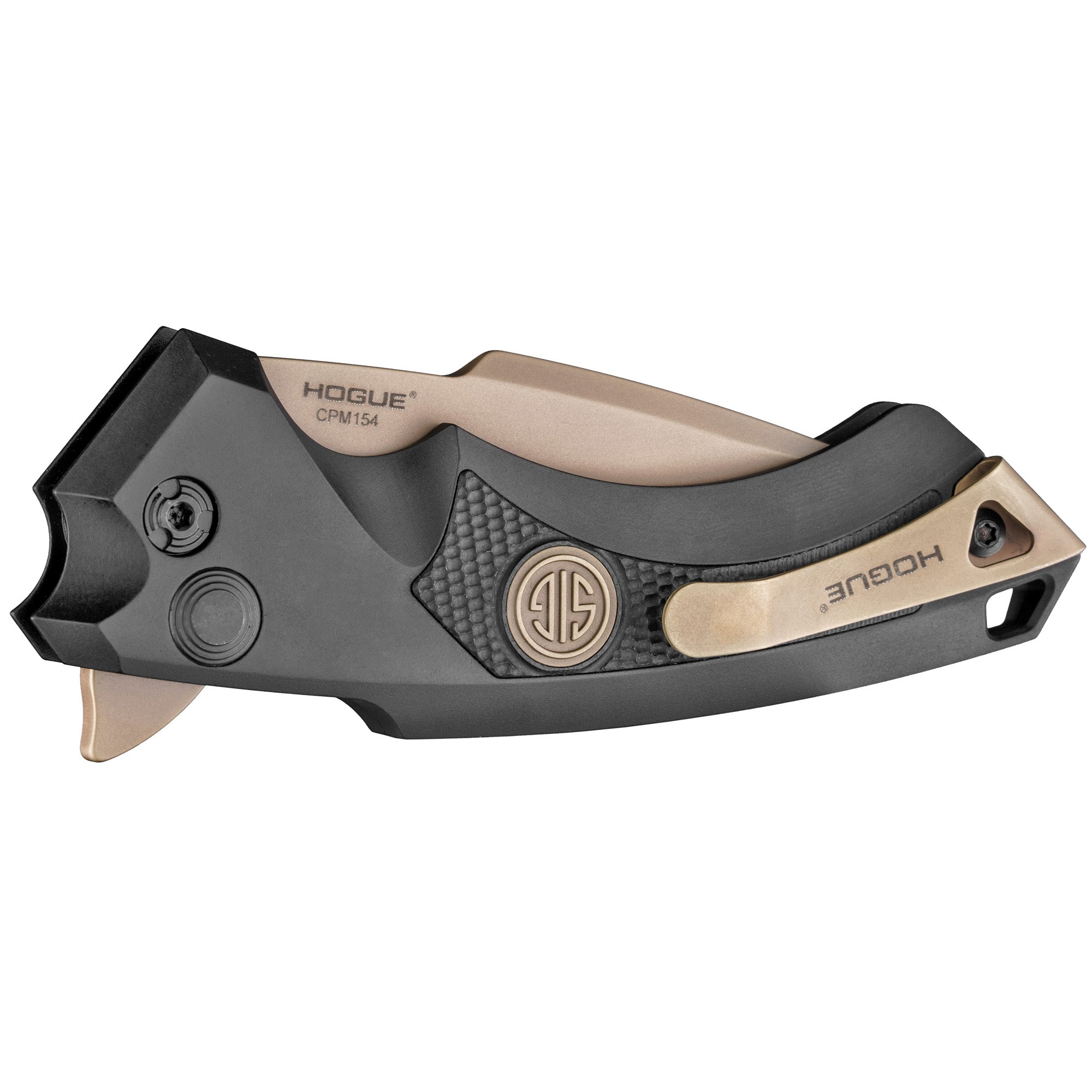 Hogue Grip X5 3.5-inch Folding Knife with CPM 154 Steel - Flat Dark Earth and Black Handle