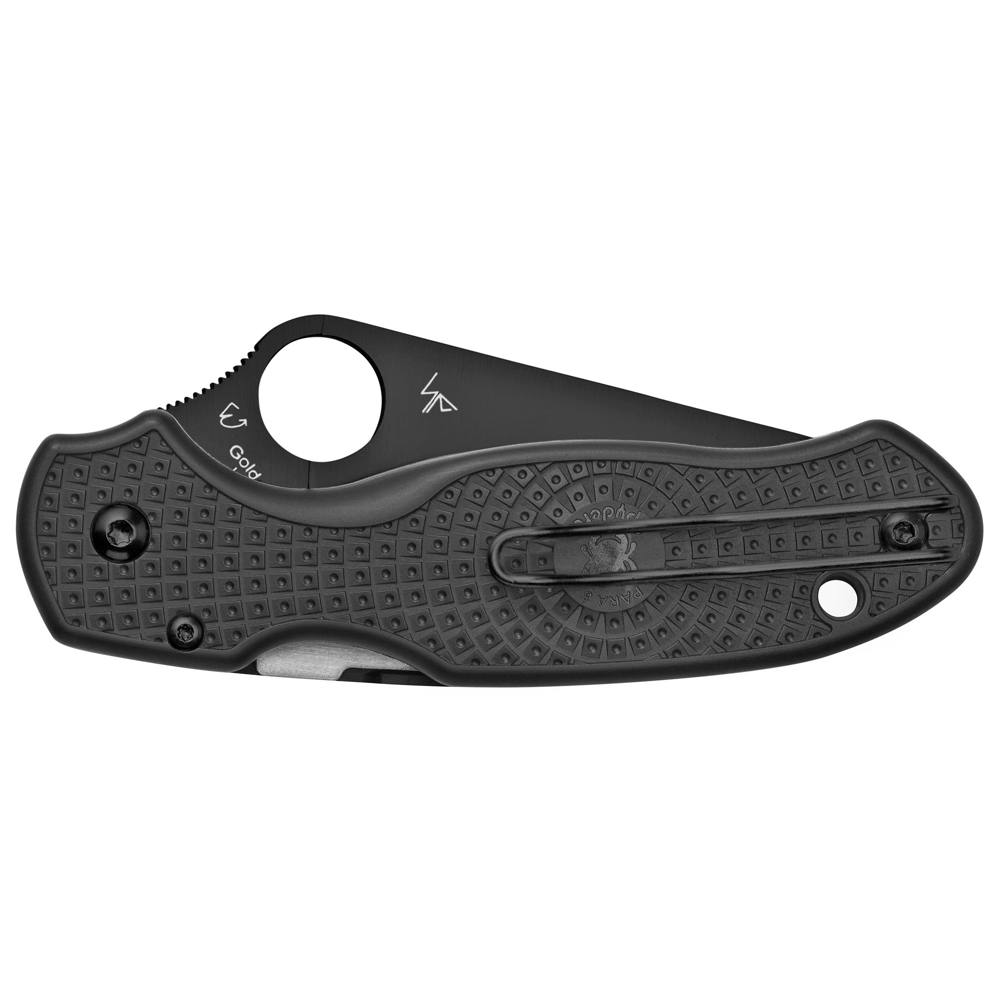 Spyderco Para 3 Lite Folding Knife with Plain Edge in Black - Part C223PBBK