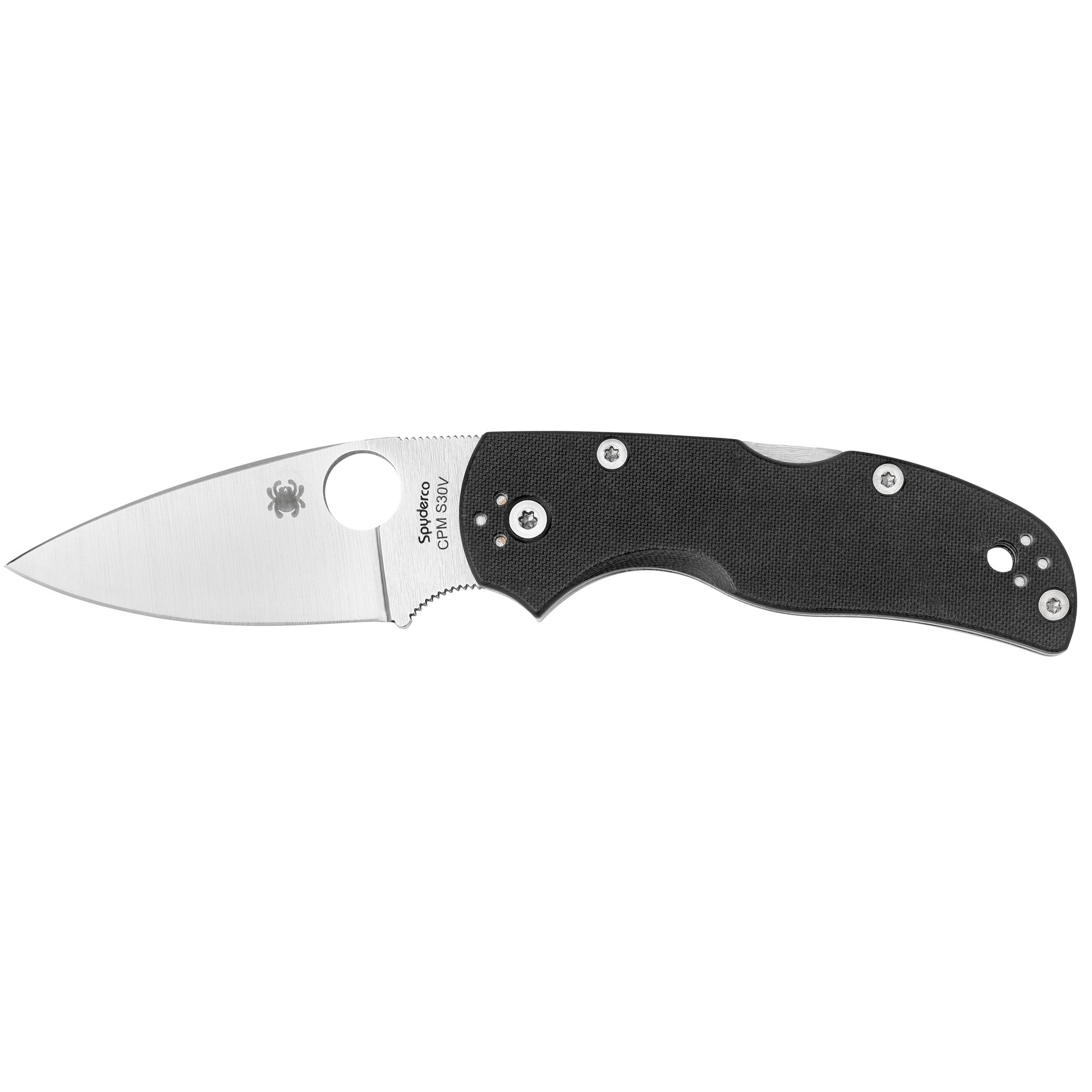 Spyderco Native 5 Folding Knife with CPM-S30V Steel and Black G-10 Handle