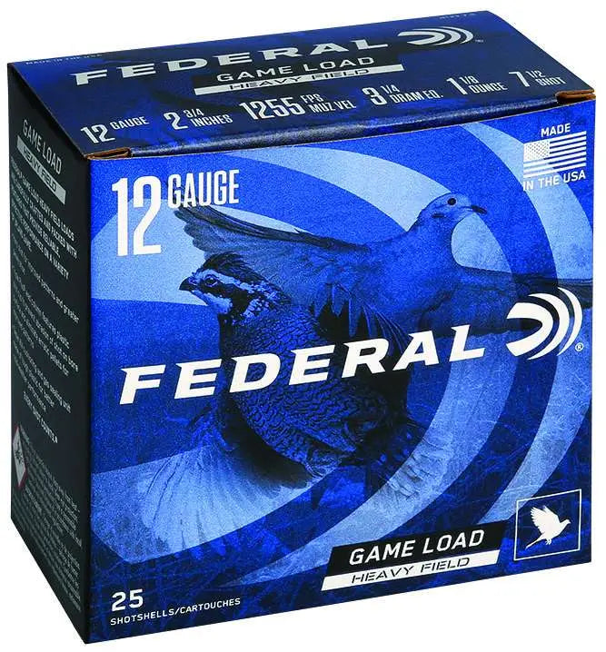 Federal Heavy Field 12 Gauge 2-3/4 Inch 7.5 Shot, 1-1/8 oz, 25 Rounds per Box