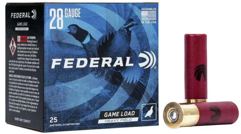 Federal 28 Gauge High Brass Shotgun Shells - 2-3/4 inch, 1 oz, Lead, 7.5 Shot, 25 Rounds per Box