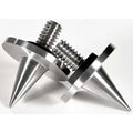 Warne Spike Feet Bipod Legs with Threaded Attachment – Stainless Steel, Silver Finish