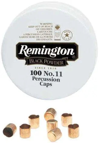 Remington Ammunition #11 Percussion Caps - Brass, 100 Count Box